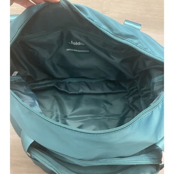 The Foldie Original Travel Expandable Foldable Tote Bag Carry On green - Picture 4 of 11